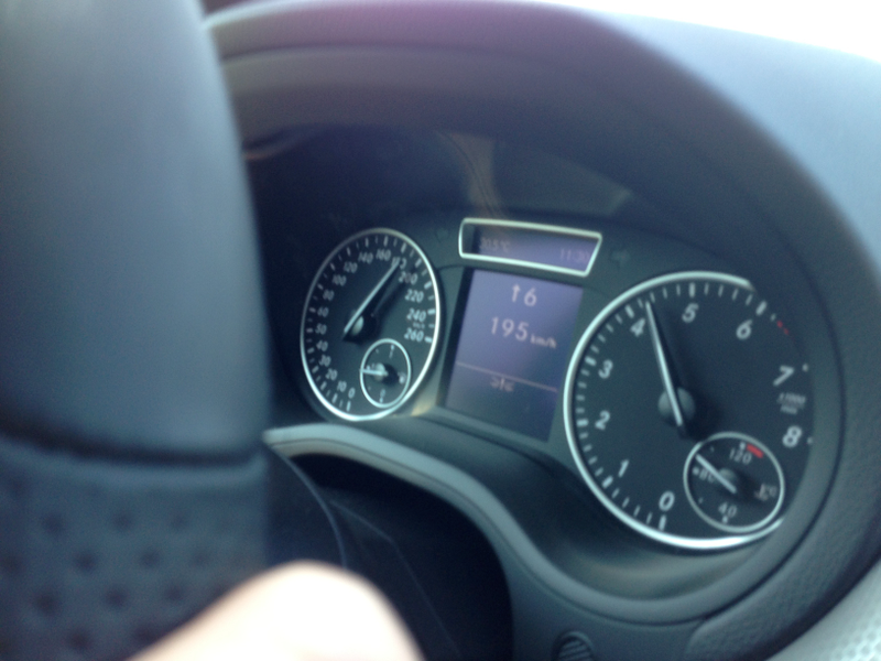 It was limited to 195 kph, maxed it on the autobahn.